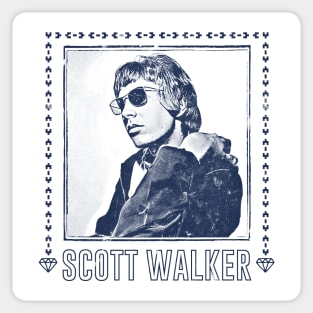 Scott Walker / Vintage Faded Style Fan Design Sticker